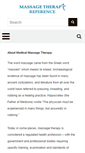 Mobile Screenshot of massagetherapyreference.com